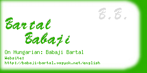 bartal babaji business card